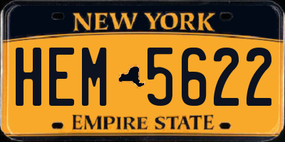 NY license plate HEM5622