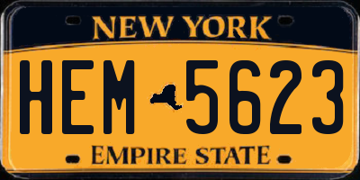 NY license plate HEM5623