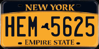 NY license plate HEM5625