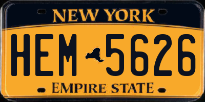 NY license plate HEM5626