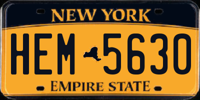 NY license plate HEM5630