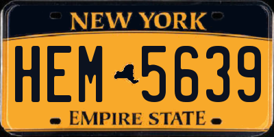 NY license plate HEM5639
