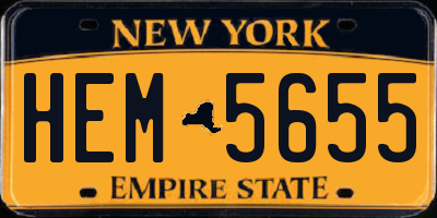 NY license plate HEM5655