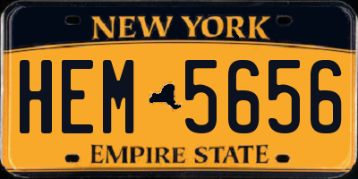 NY license plate HEM5656