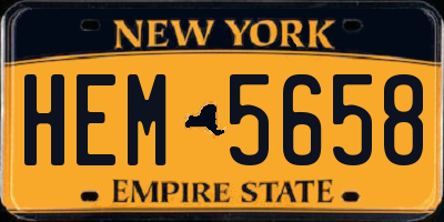 NY license plate HEM5658
