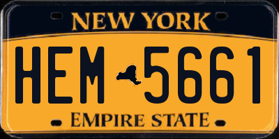 NY license plate HEM5661