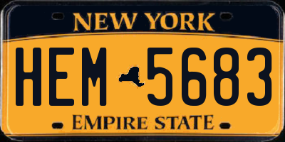 NY license plate HEM5683