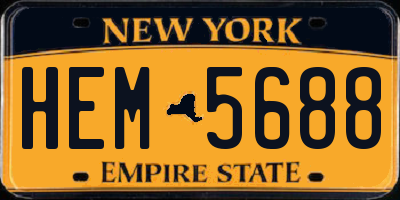 NY license plate HEM5688
