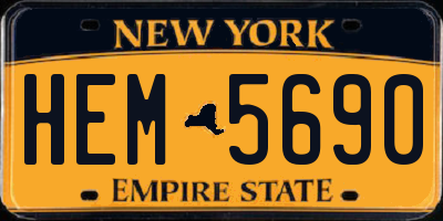 NY license plate HEM5690