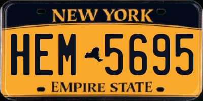 NY license plate HEM5695
