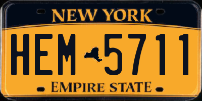 NY license plate HEM5711
