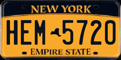 NY license plate HEM5720