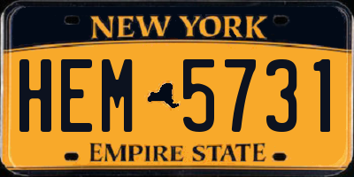 NY license plate HEM5731