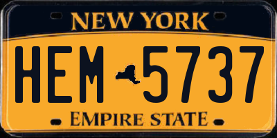 NY license plate HEM5737