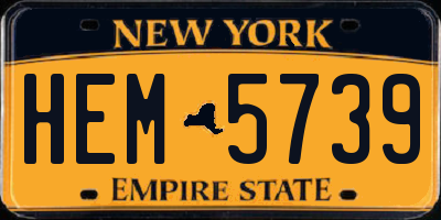NY license plate HEM5739