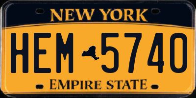 NY license plate HEM5740