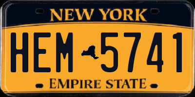 NY license plate HEM5741