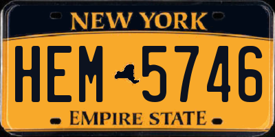 NY license plate HEM5746