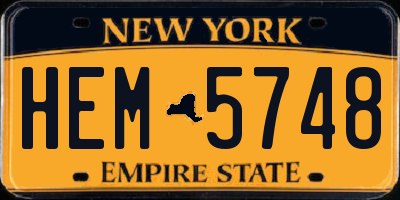 NY license plate HEM5748