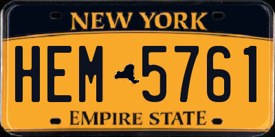 NY license plate HEM5761