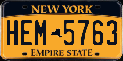 NY license plate HEM5763