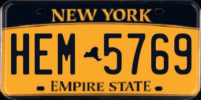 NY license plate HEM5769
