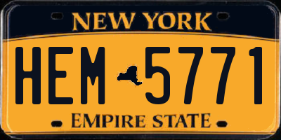 NY license plate HEM5771