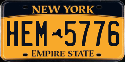 NY license plate HEM5776