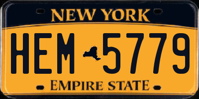 NY license plate HEM5779