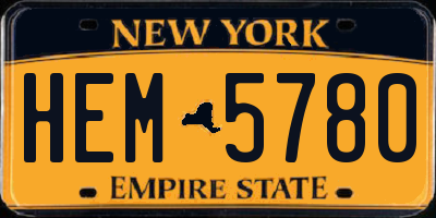 NY license plate HEM5780