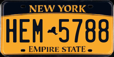 NY license plate HEM5788