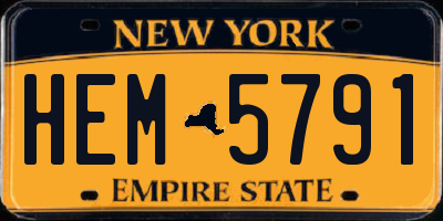 NY license plate HEM5791