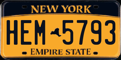 NY license plate HEM5793