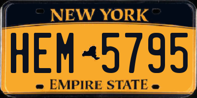 NY license plate HEM5795