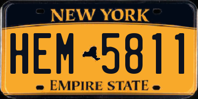 NY license plate HEM5811