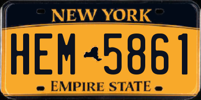 NY license plate HEM5861