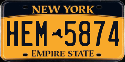 NY license plate HEM5874