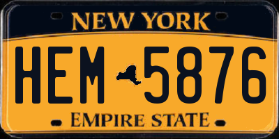 NY license plate HEM5876