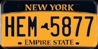 NY license plate HEM5877