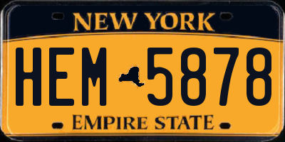 NY license plate HEM5878