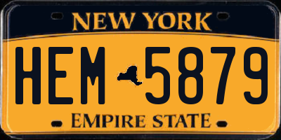 NY license plate HEM5879
