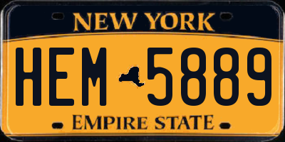 NY license plate HEM5889