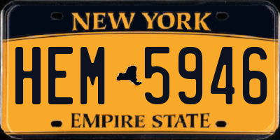 NY license plate HEM5946