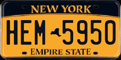 NY license plate HEM5950