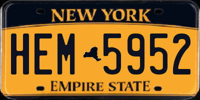 NY license plate HEM5952