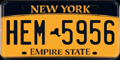 NY license plate HEM5956