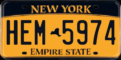 NY license plate HEM5974