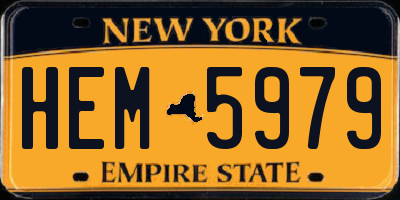 NY license plate HEM5979