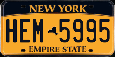 NY license plate HEM5995