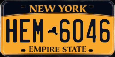NY license plate HEM6046
